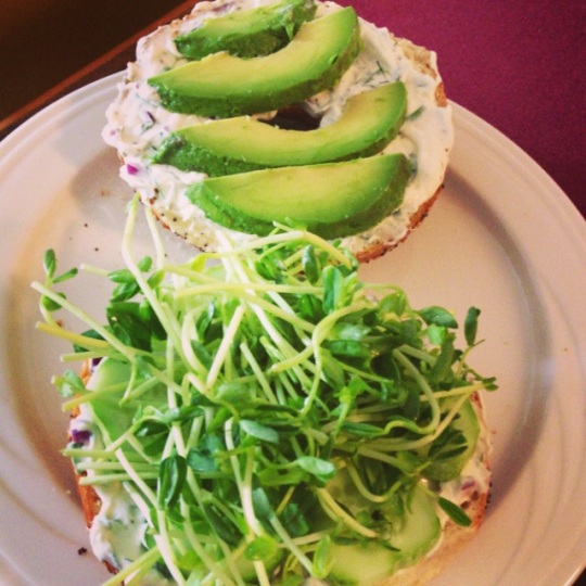 Add some Sprouts for a delicious Veggie Bagel